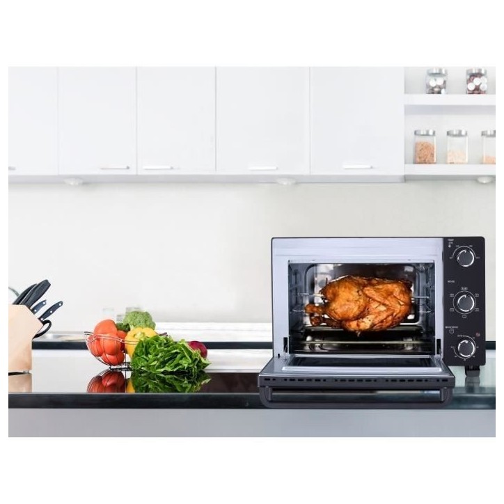 CONTINENTAL EDISON CEMF35B4 - Minifour électrique 35L noir - 1500W - Rotissoire, Convection naturelle