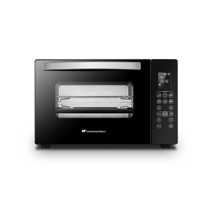CONTINENTAL EDISON CEMF38DIG - Minifour électrique 38L noir - 1600W - Rotissoire, Convection naturelle