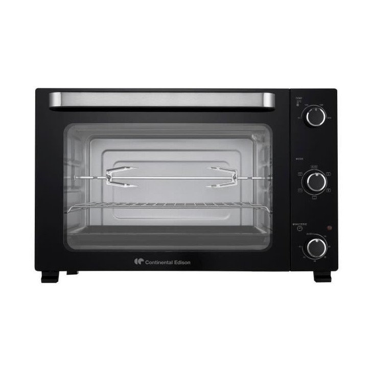 Minifour électrique - Chaleur tournante - CONTINENTAL EDISON - CEMF60B3 - Noir - L60 x H39 x P 48 cm Minifour électrique - Chaleur tournante - CONTINENTAL EDISON - CEMF60B3 - Noir - L60 x H39 x P 48 cm