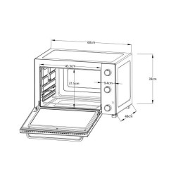 Minifour électrique - Chaleur tournante - CONTINENTAL EDISON - CEMF60