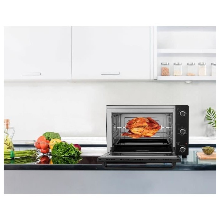 Minifour électrique - Chaleur tournante - CONTINENTAL EDISON - CEMF60B3 - Noir - L60 x H39 x P 48 cm Minifour électrique - Chaleur tournante - CONTINENTAL EDISON - CEMF60B3 - Noir - L60 x H39 x P 48 cm