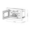 Micro-ondes encastrable - CONTINENTAL EDISON - CEMO20EBM - Noir - 1200