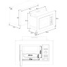 Four micro-ondes encastrable Grill CONTINENTAL EDISON MO20IXEG L59,5 x