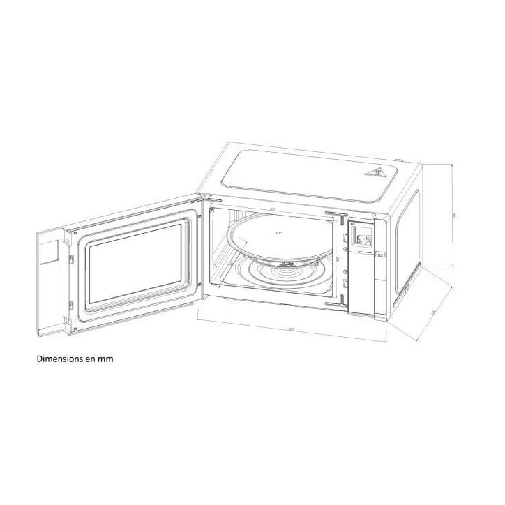 Micro-ondes - CONTINENTAL EDISON - CEMO23BG - Gril - Noir - 1280 W - L48 x H29,3 x P33,7 cm - 23 L Micro-ondes - CONTINENTAL EDISON - CEMO23BG - Gril - Noir - 1280 W - L48 x H29,3 x P33,7 cm - 23 L