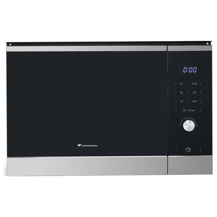 Micro ondes grill encastrable CONTINENTAL EDISON CEMO25GINE Noir Inox L59,5 x H38,8 x P40,1 cm 25L Micro ondes grill encastrable CONTINENTAL EDISON CEMO25GINE Noir Inox L59,5 x H38,8 x P40,1 cm 25L
