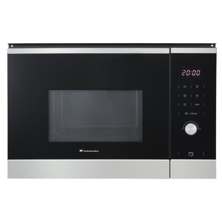 Micro ondes encastrable - CONTINENTAL EDISON - CEMO25GINE - Noir Inox L59,5 x H38,8 x P40,1 cm - 25L Micro ondes encastrable - CONTINENTAL EDISON - CEMO25GINE - Noir Inox L59,5 x H38,8 x P40,1 cm - 25L