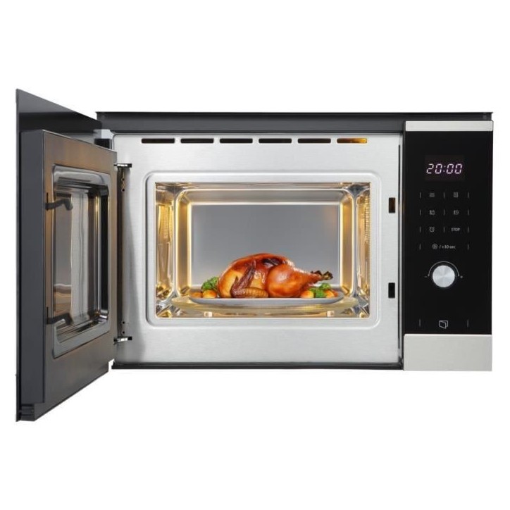Micro ondes encastrable - CONTINENTAL EDISON - CEMO25GINE - Noir Inox L59,5 x H38,8 x P40,1 cm - 25L Micro ondes encastrable - CONTINENTAL EDISON - CEMO25GINE - Noir Inox L59,5 x H38,8 x P40,1 cm - 25L