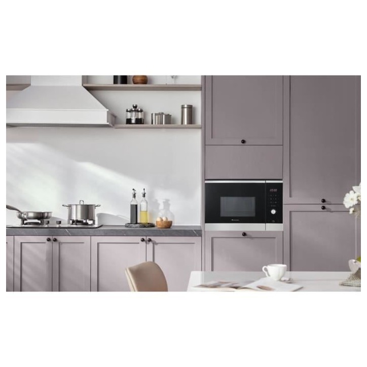Micro ondes encastrable - CONTINENTAL EDISON - CEMO25GINE - Noir Inox L59,5 x H38,8 x P40,1 cm - 25L Micro ondes encastrable - CONTINENTAL EDISON - CEMO25GINE - Noir Inox L59,5 x H38,8 x P40,1 cm - 25L