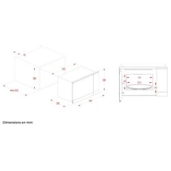 Micro ondes encastrable - CONTINENTAL EDISON - CEMO25GINE - Noir Inox