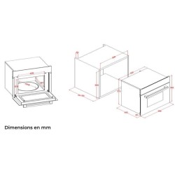 Four a micro-ondes encastrable - CONTINENTAL EDISON - 1450 W - 34 L -C