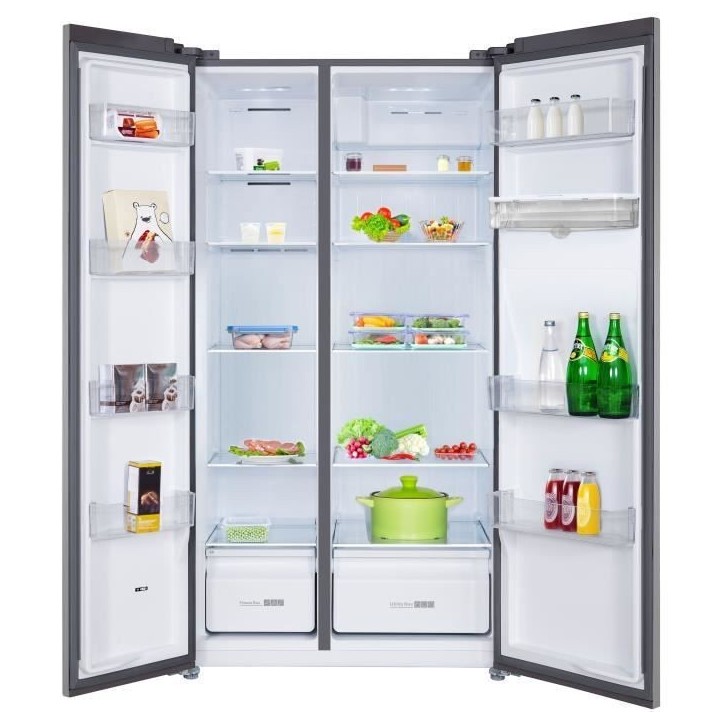 Réfrigérateur américain - CONTINENTAL EDISON - CERA505NFIXD - 503 L - Total No Frost (Sans givre) - Classe D - L92 x H177 cm