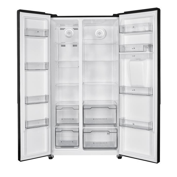 Réfrigérateur américain Continental Edison - CERA532NBD - 2 portes - 529L - L90 cm xH177 cm - Classe D - Noir Réfrigérateur américain Continental Edison - CERA532NBD - 2 portes - 529L - L90 cm xH177 cm - Classe D - Noir