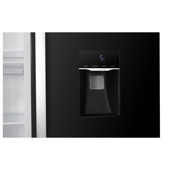 Réfrigérateur américain Continental Edison - CERA532NBD - 2 portes - 529L - L90 cm xH177 cm - Classe D - Noir Réfrigérateur américain Continental Edison - CERA532NBD - 2 portes - 529L - L90 cm xH177 cm - Classe D - Noir