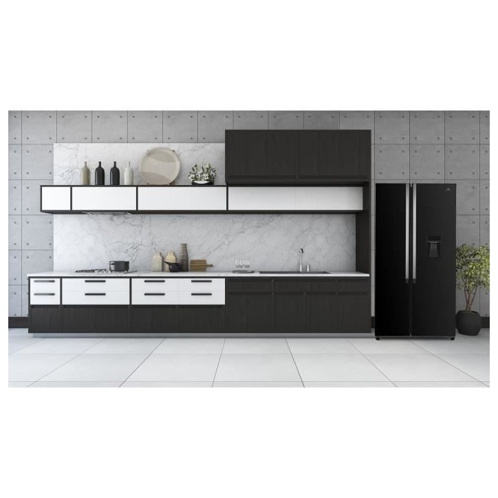 Réfrigérateur américain Continental Edison - CERA532NBD - 2 portes - 529L - L90 cm xH177 cm - Classe D - Noir Réfrigérateur américain Continental Edison - CERA532NBD - 2 portes - 529L - L90 cm xH177 cm - Classe D - Noir