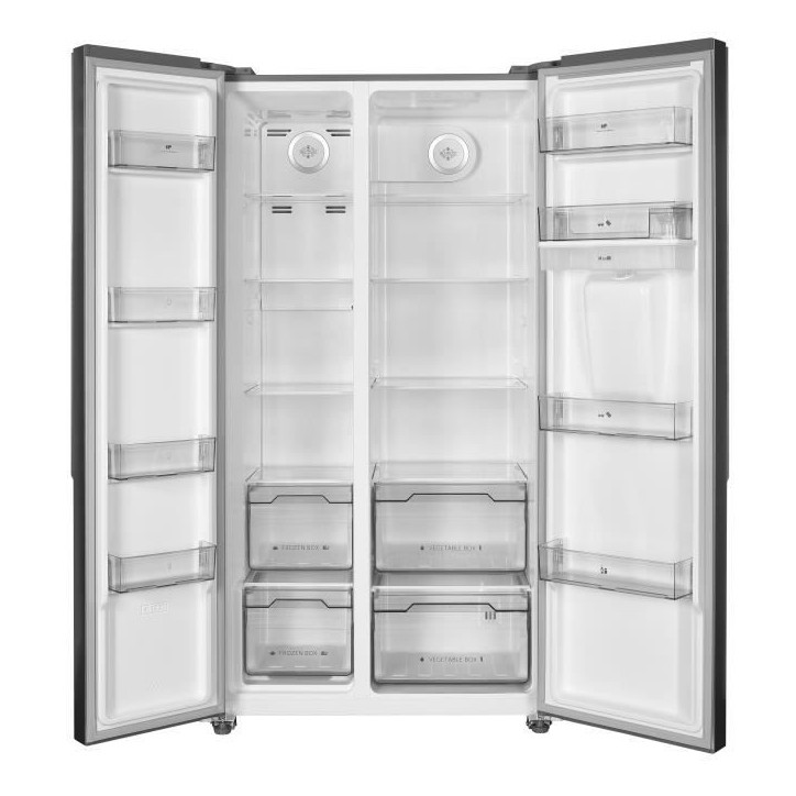 Réfrigérateur américain Continental Edison - CERA532NFIXD - 2 portes - 529L - L90 cm xH177 cm - Inox Réfrigérateur américain Continental Edison - CERA532NFIXD - 2 portes - 529L - L90 cm xH177 cm - Inox