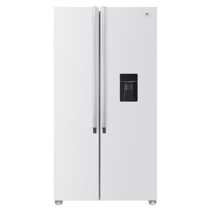 Réfrigérateur américain - Continental Edison - CERA532NFWD - 2 portes - 529 L - L90 x 177 cm - Classe D - Blanc