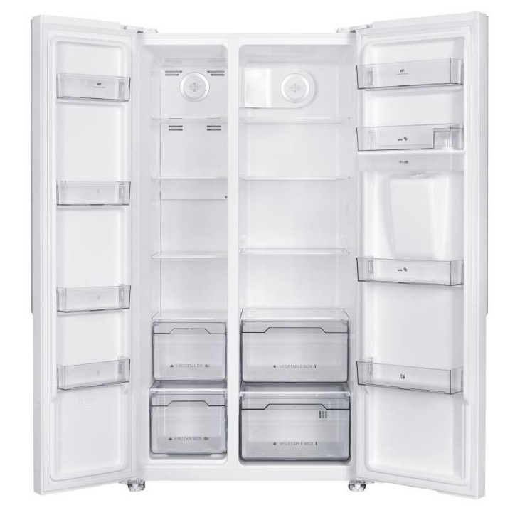 Réfrigérateur américain - Continental Edison - CERA532NFWD - 2 portes - 529 L - L90 x 177 cm - Classe D - Blanc