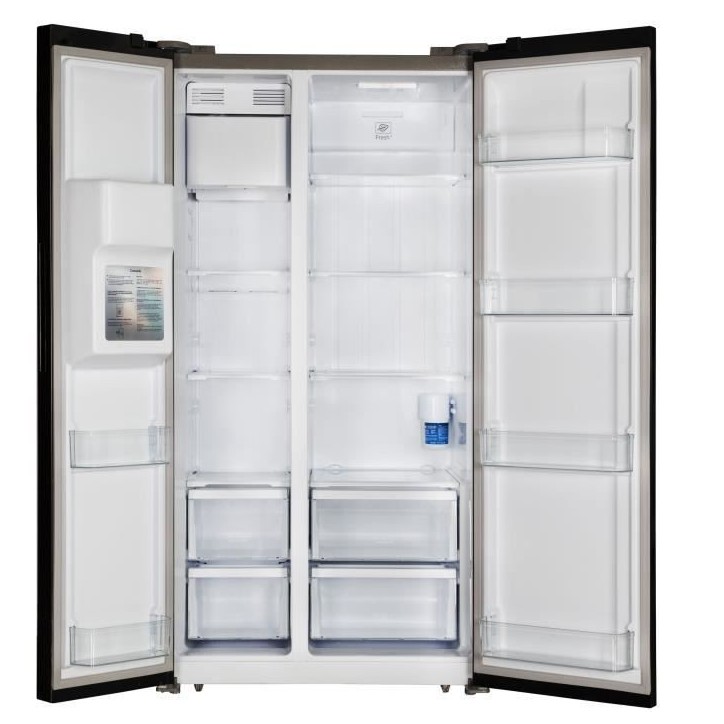 Réfrigérateur américain - CONTINENTAL EDISON - CERANF556B1 - Distributeur eau / glaçons - Classe E - 91,1 x 70,6 x 178 cm - Réfrigérateur américain - CONTINENTAL EDISON - CERANF556B1 - Distributeur eau / glaçons - Classe E - 91,1 x 70,6 x 178 cm -