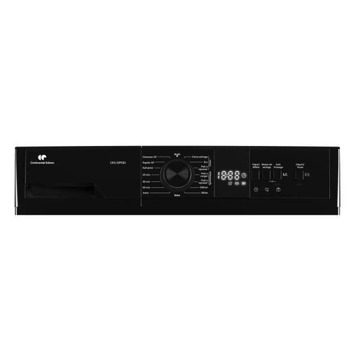 Seche-linge pompe a chaleur CONTINENTAL EDISON CESL10PCB2 - 10 kg - 60 cm - Classe E - Noir Seche-linge pompe a chaleur CONTINENTAL EDISON CESL10PCB2 - 10 kg - 60 cm - Classe E - Noir