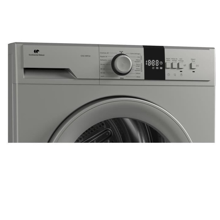 Seche-linge pompe a chaleur CONTINENTAL EDISON CESL10PCS2 - 10 kg - 60 cm - Classe E - Silver Seche-linge pompe a chaleur CONTINENTAL EDISON CESL10PCS2 - 10 kg - 60 cm - Classe E - Silver