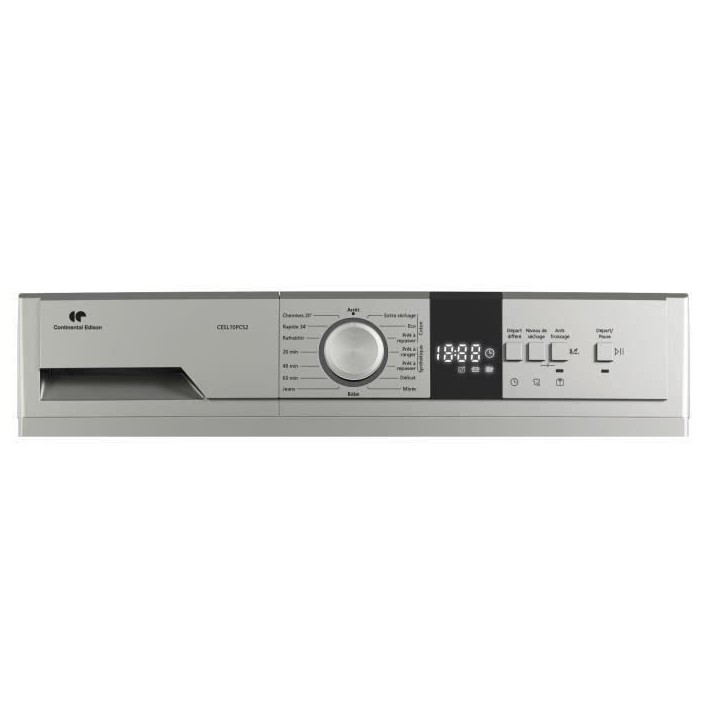 Seche-linge pompe a chaleur CONTINENTAL EDISON CESL10PCS2 - 10 kg - 60 cm - Classe E - Silver Seche-linge pompe a chaleur CONTINENTAL EDISON CESL10PCS2 - 10 kg - 60 cm - Classe E - Silver