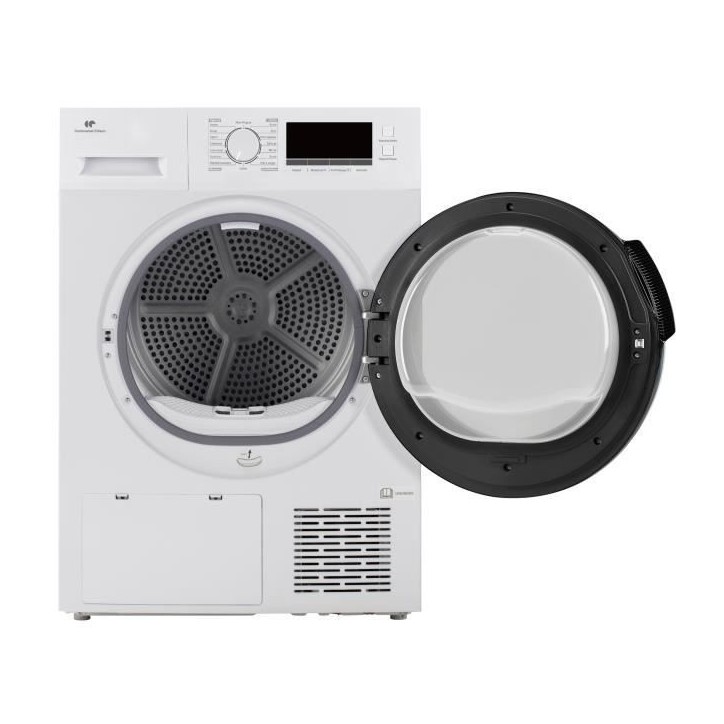 Seche-linge pompe a chaleur CONTINENTAL EDISON CESL8PCWD - 8 kg - 60 cm - Classe D - Blanc Seche-linge pompe a chaleur CONTINENTAL EDISON CESL8PCWD - 8 kg - 60 cm - Classe D - Blanc