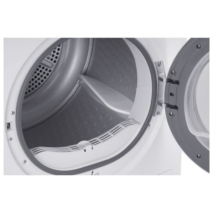Seche-linge pompe a chaleur CONTINENTAL EDISON CESL8PCWD - 8 kg - 60 cm - Classe D - Blanc Seche-linge pompe a chaleur CONTINENTAL EDISON CESL8PCWD - 8 kg - 60 cm - Classe D - Blanc