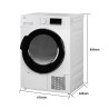 Seche-linge pompe a chaleur CONTINENTAL EDISON CESL8PCWD - 8 kg - 60 c