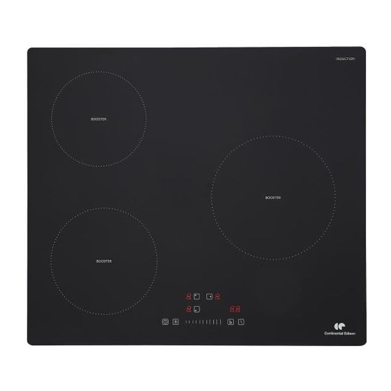 Plaque induction 3 foyers CONTINENTAL EDISON 6200W- 3 timers - 3 boost Plaque induction 3 foyers CONTINENTAL EDISON 6200W- 3 timers - 3 boost