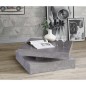 Table basse carrée pivotante - Panneau de particules - Décor béton gris clair - Classique - L 78 x P 78 x H 35,4 cm - COFFEE Table basse carrée pivotante - Panneau de particules - Décor béton gris clair - Classique - L 78 x P 78 x H 35,4 cm - COFFEE