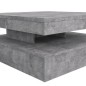 Table basse carrée pivotante - Panneau de particules - Décor béton gris clair - Classique - L 78 x P 78 x H 35,4 cm - COFFEE Table basse carrée pivotante - Panneau de particules - Décor béton gris clair - Classique - L 78 x P 78 x H 35,4 cm - COFFEE