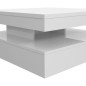 Table basse plateau rotatif - Carré Blanc brillant - 78 x 78 x 36 cm - COFFEE Table basse plateau rotatif - Carré Blanc brillant - 78 x 78 x 36 cm - COFFEE