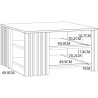 Table basse CARDIGAN - Décor chene artisan et noir - L80 x P80 x H45