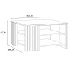 Table basse CARDIGAN - Décor chene artisan et noir - L80 x P80 x H45