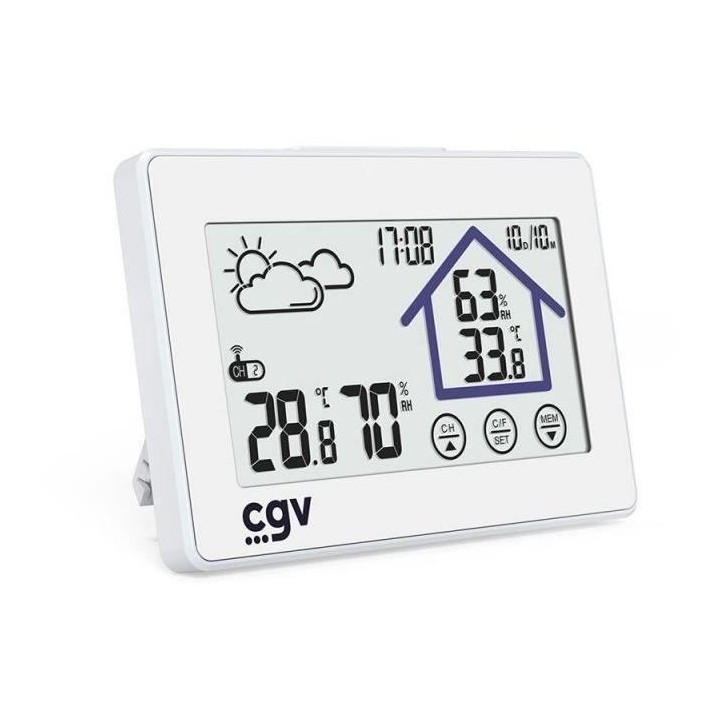 Station météo sans fil - CGV - MY METEO-1BM - Contrôle tactile - Horloge et calendrier - Facile a utiliser Station météo sans fil - CGV - MY METEO-1BM - Contrôle tactile - Horloge et calendrier - Facile a utiliser