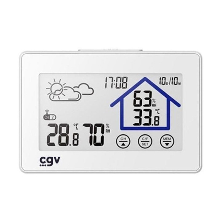 Station météo sans fil - CGV - MY METEO-1BM - Contrôle tactile - Horloge et calendrier - Facile a utiliser Station météo sans fil - CGV - MY METEO-1BM - Contrôle tactile - Horloge et calendrier - Facile a utiliser
