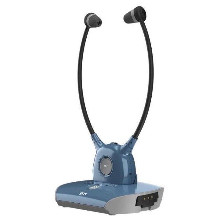 Casque sans fil TV/HIFI - CGV - DOLFIN SAPHIR - Assistant auditif - Micro intégré - Prise optique Casque sans fil TV/HIFI - CGV - DOLFIN SAPHIR - Assistant auditif - Micro intégré - Prise optique