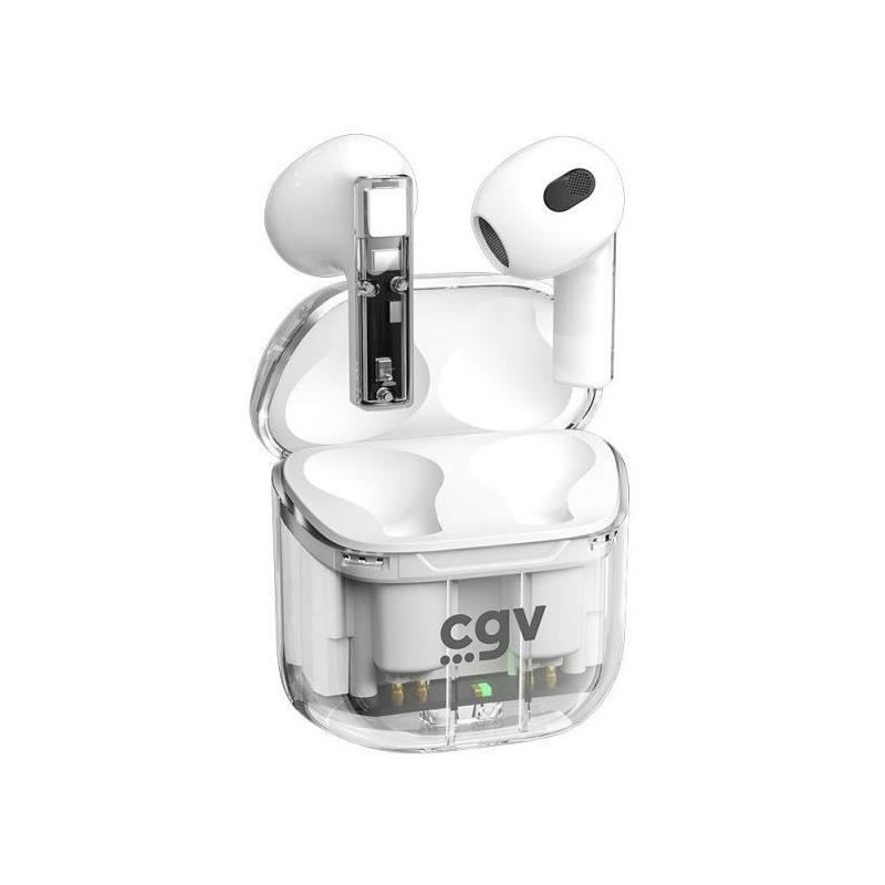 Écouteurs sans fil Bluetooth - CGV - URBAN GHOST (Blanc) - Autonomie Écouteurs sans fil Bluetooth - CGV - URBAN GHOST (Blanc) - Autonomie
