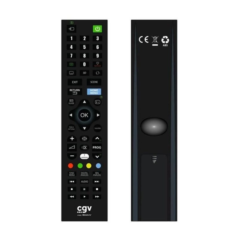 Télécommande de remplacement - CGV - FIDELIO Sony - Pour téléviseu Télécommande de remplacement - CGV - FIDELIO Sony - Pour téléviseu
