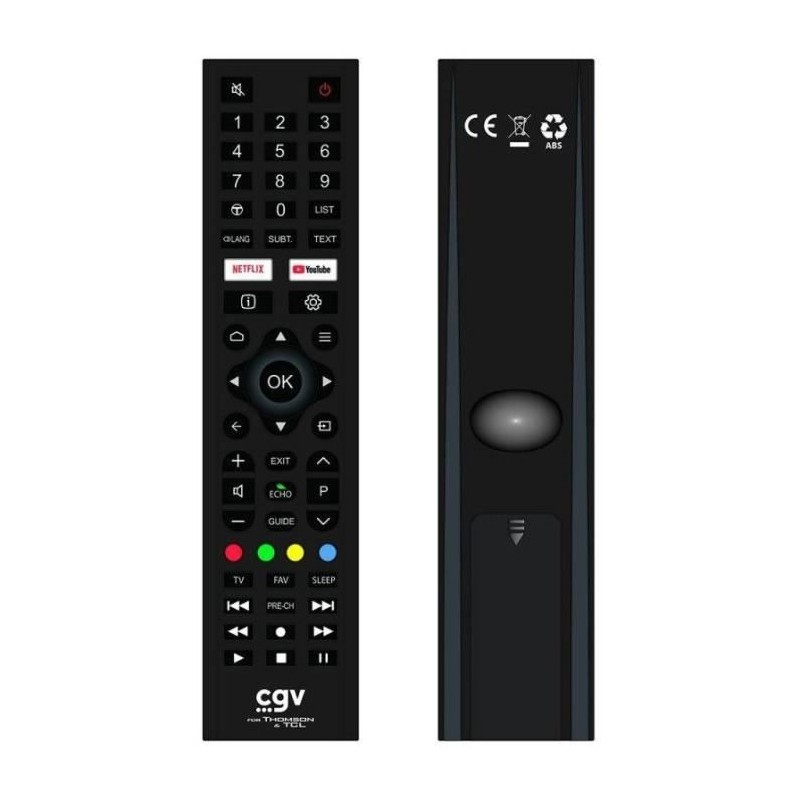 Télécommande de remplacement - CGV - FIDELIO TCL & Thomson - Pour t Télécommande de remplacement - CGV - FIDELIO TCL & Thomson - Pour t