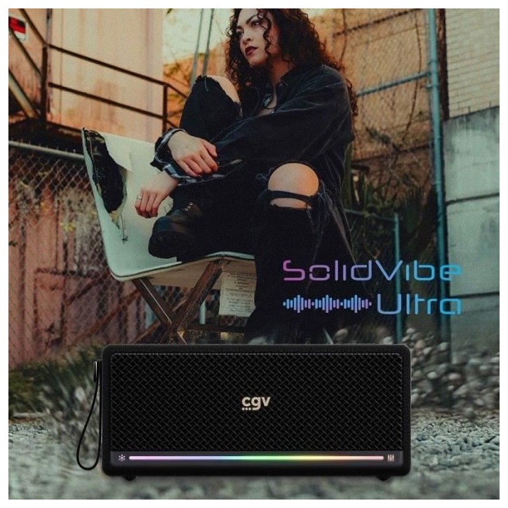 Enceinte Bluetooth - CGV - 50911 - SolidVibe Ultra - Subwoffer 40W (2x20W)