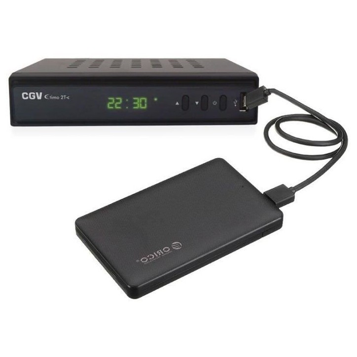 Récepteur TNT HD - CGV - ETIMO 2TC - Double tuner - Web-radio - DVB-T2 HEVC 265 Récepteur TNT HD - CGV - ETIMO 2TC - Double tuner - Web-radio - DVB-T2 HEVC 265