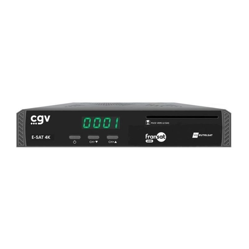 Récepteur-enregistreur satellite TNT - CGV - E-SAT 4K - UHD - FRANSAT