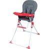 Chaise haute fixe BAMBISOL - Des 6 mois - Mixte - Gris et rouge - Assi