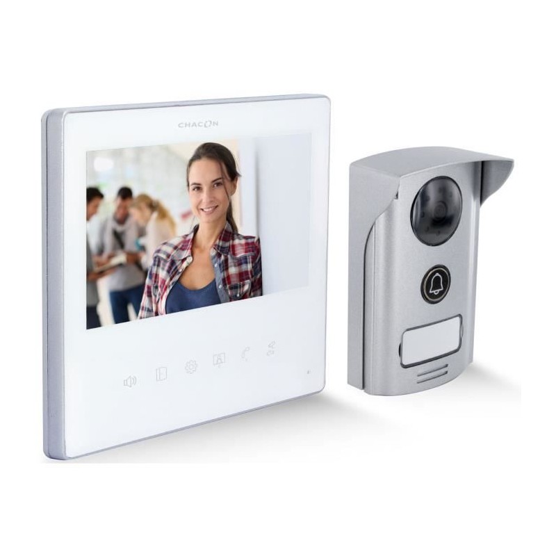 Videophone - CHACON - 2 fils - 7 - Blanc - Ultra Slim Videophone - CHACON - 2 fils - 7 - Blanc - Ultra Slim
