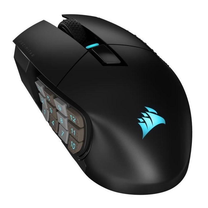 Souris Gaming - Sans fil - CORSAIR - SCIMITAR ELITE RGB Wireless - 16 boutons programmables - Autonomie 150h - Noir (CH-9314311- Souris Gaming - Sans fil - CORSAIR - SCIMITAR ELITE RGB Wireless - 16 boutons programmables - Autonomie 150h - Noir (CH-9314311-