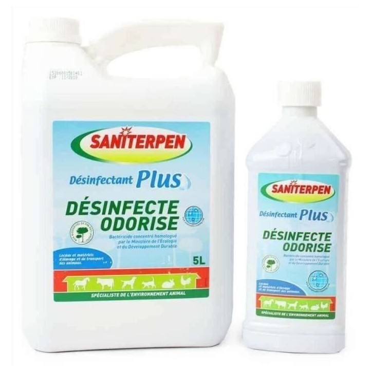 SANITERPEN Plus 5 L- Désinfectant Plus Fraicheur Verte 5L. Bactéricide concentré SANITERPEN Plus 5 L- Désinfectant Plus Fraicheur Verte 5L. Bactéricide concentré
