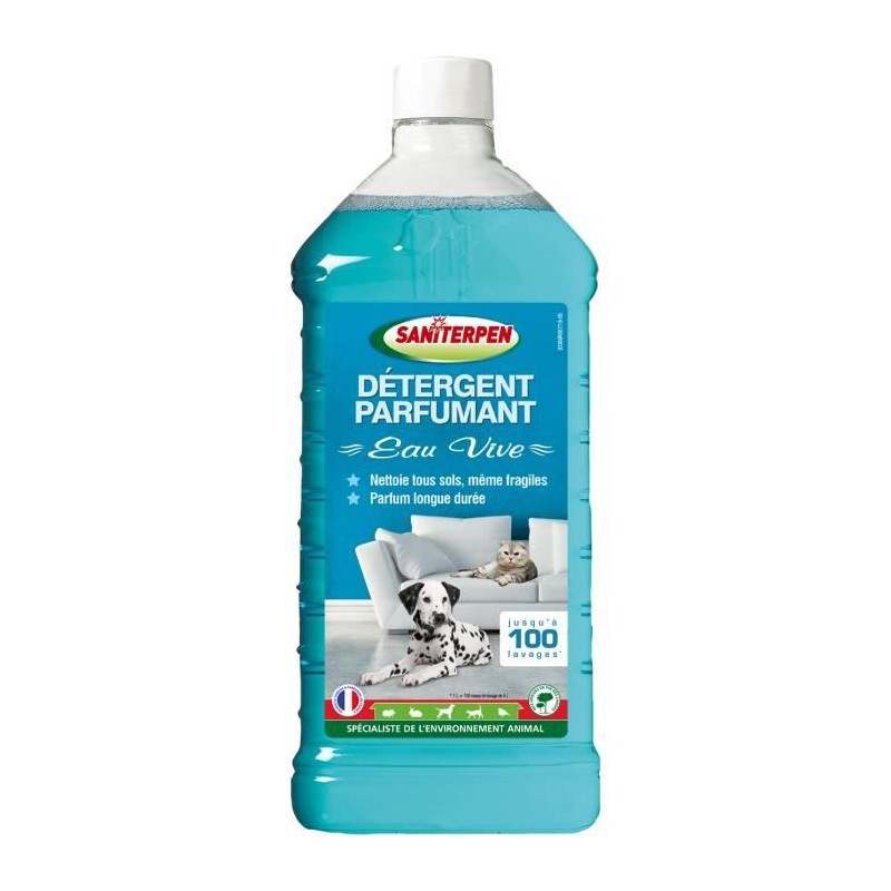 SANITERPEN - SANITERPEN Détergent Parfumant Eau Vive 1L - Nettoie les SANITERPEN - SANITERPEN Détergent Parfumant Eau Vive 1L - Nettoie les
