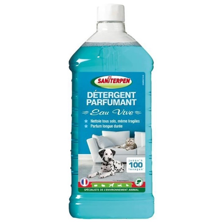 SANITERPEN - SANITERPEN Détergent Parfumant Eau Vive 1L - Nettoie les sols et surfaces lavables SANITERPEN - SANITERPEN Détergent Parfumant Eau Vive 1L - Nettoie les sols et surfaces lavables