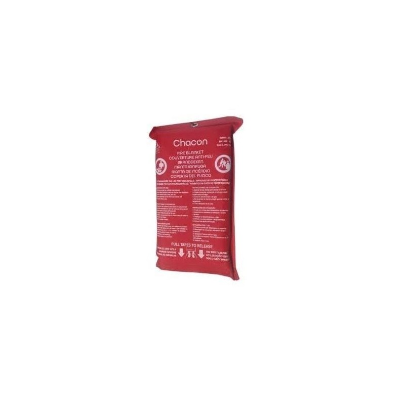 Couverture anti-feu CHACON - Fibre de verre - 120 cm - Rouge Couverture anti-feu CHACON - Fibre de verre - 120 cm - Rouge
